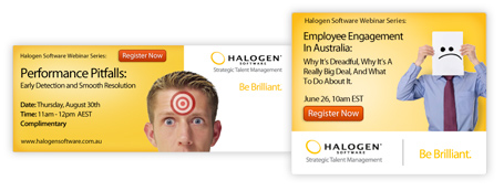 Banner ads for Halogen Software