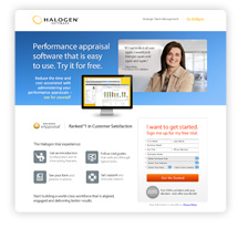PPC page for Halogen Software